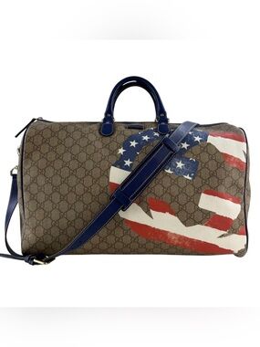 Gucci USA Flag Monogram Duffle Bag